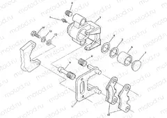 FRONT BRAKE ASSEMBLY 250 4x4 / W928127 (4922872287C006) | FRONT BRAKE ASSEMBLY 250 4x4 / W928127 (4922872287C006)