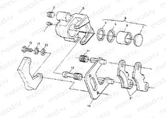 FRONT BRAKE ASSEMBLY 2X4 300 W957530 (4930053005B004) | FRONT BRAKE ASSEMBLY 2X4 300 W957530 (4930053005B004)