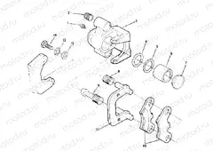 FRONT BRAKE ASSEMBLY 350 2X4 - Update (4919821982018A) | FRONT BRAKE ASSEMBLY 350 2X4 - Update (4919821982018A)