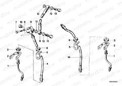 Front brake-brake pipe