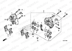 FRONT BRAKE CALIPER (CBR600RRH / RAH)
