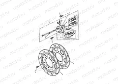 Front Brake Caliper & Discs