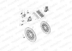 Front Brake Caliper & Discs