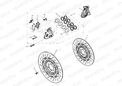 Front Brake Caliper & Discs