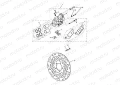 Front Brake Caliper & Discs