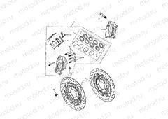 Front Brake Caliper & Discs