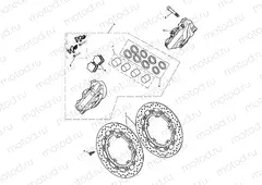 Front Brake Caliper & Discs