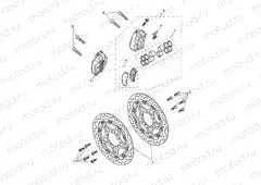 Front Brake Caliper & Discs