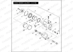 FRONT BRAKE CALIPER - FLSTSB