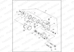 FRONT BRAKE CALIPER - SPRINGER MODELS