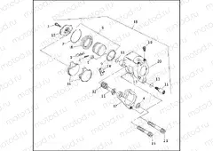 FRONT BRAKE CALIPER - SPRINGER MODELS
