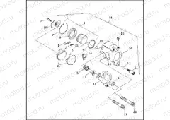 FRONT BRAKE CALIPER - SPRINGER MODELS