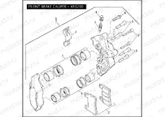 FRONT BRAKE CALIPER - XR1200