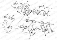 FRONT BRAKE Sport 400L W97BA38C and Trail Blazer W97BA25C (4940124012B005) | FRONT BRAKE Sport 400L W97BA38C and Trail Blazer W97BA25C (4940124012B005)