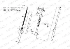 Front fork 93-99 - RH Sleeve