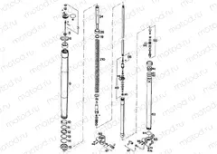 FRONT FORK DISASSEMBLED