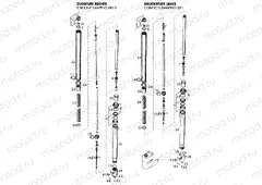 FRONT FORK DISASSEMBLED
