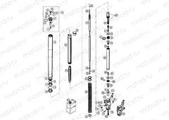 FRONT FORK DISASSEMBLED