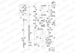 FRONT FORK DISASSEMBLED