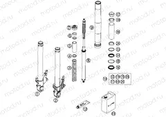FRONT FORK DISASSEMBLED
