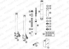 FRONT FORK DISASSEMBLED