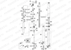 FRONT FORK DISASSEMBLED