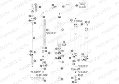 FRONT FORK DISASSEMBLED