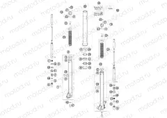 FRONT FORK DISASSEMBLED