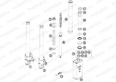 FRONT FORK DISASSEMBLED