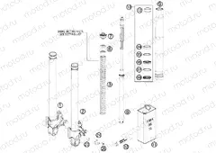 FRONT FORK DISASSEMBLED