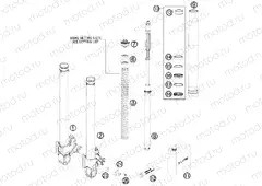 FRONT FORK DISASSEMBLED