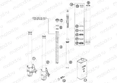 FRONT FORK DISASSEMBLED