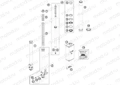 FRONT FORK DISASSEMBLED