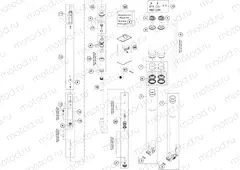 FRONT FORK DISASSEMBLED