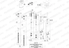 FRONT FORK DISASSEMBLED