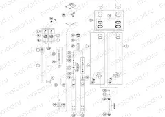 FRONT FORK DISASSEMBLED