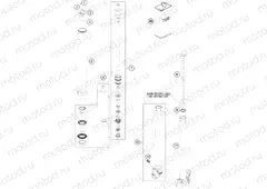 FRONT FORK DISASSEMBLED