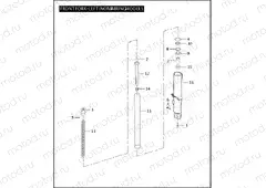 FRONT FORK - LEFT (NON-FAIRING MODELS)