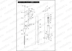 FRONT FORK - RIGHT (NON-FAIRING MODELS)