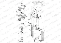 FRONT FORK, TRIPLE CLAMP