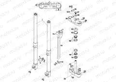 FRONT FORK, TRIPLE CLAMP