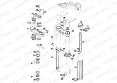 FRONT FORK, TRIPLE CLAMP