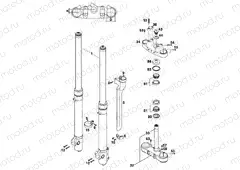 FRONT FORK, TRIPLE CLAMP