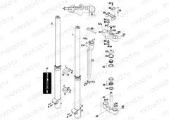 FRONT FORK, TRIPLE CLAMP