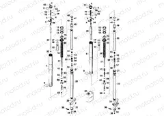 FRONT FORK, TRIPLE CLAMP