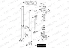 FRONT FORK, TRIPLE CLAMP