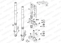 FRONT FORK, TRIPLE CLAMP