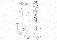 FRONT FORK, TRIPLE CLAMP