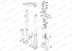 FRONT FORK, TRIPLE CLAMP