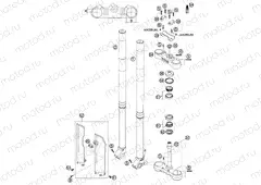 FRONT FORK, TRIPLE CLAMP